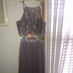 Lilac Prom Dress with cut-outs